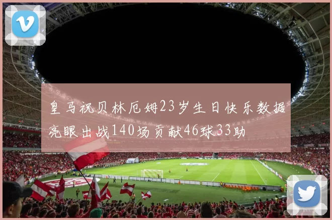 皇马祝贝林厄姆23岁生日快乐数据亮眼出战140场贡献46球33助